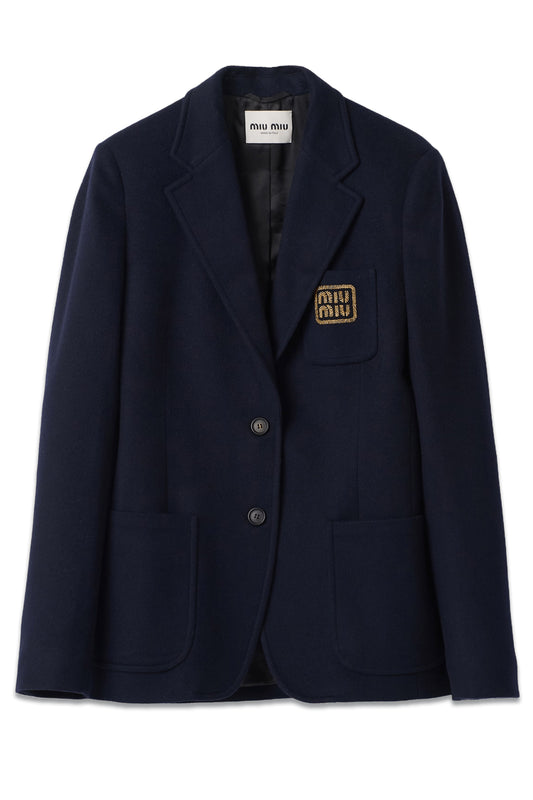 Single-breasted Velour Jacket