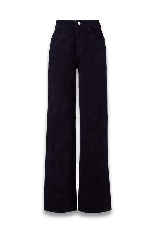 Mytheo High-rise Suede Wide-leg Pants