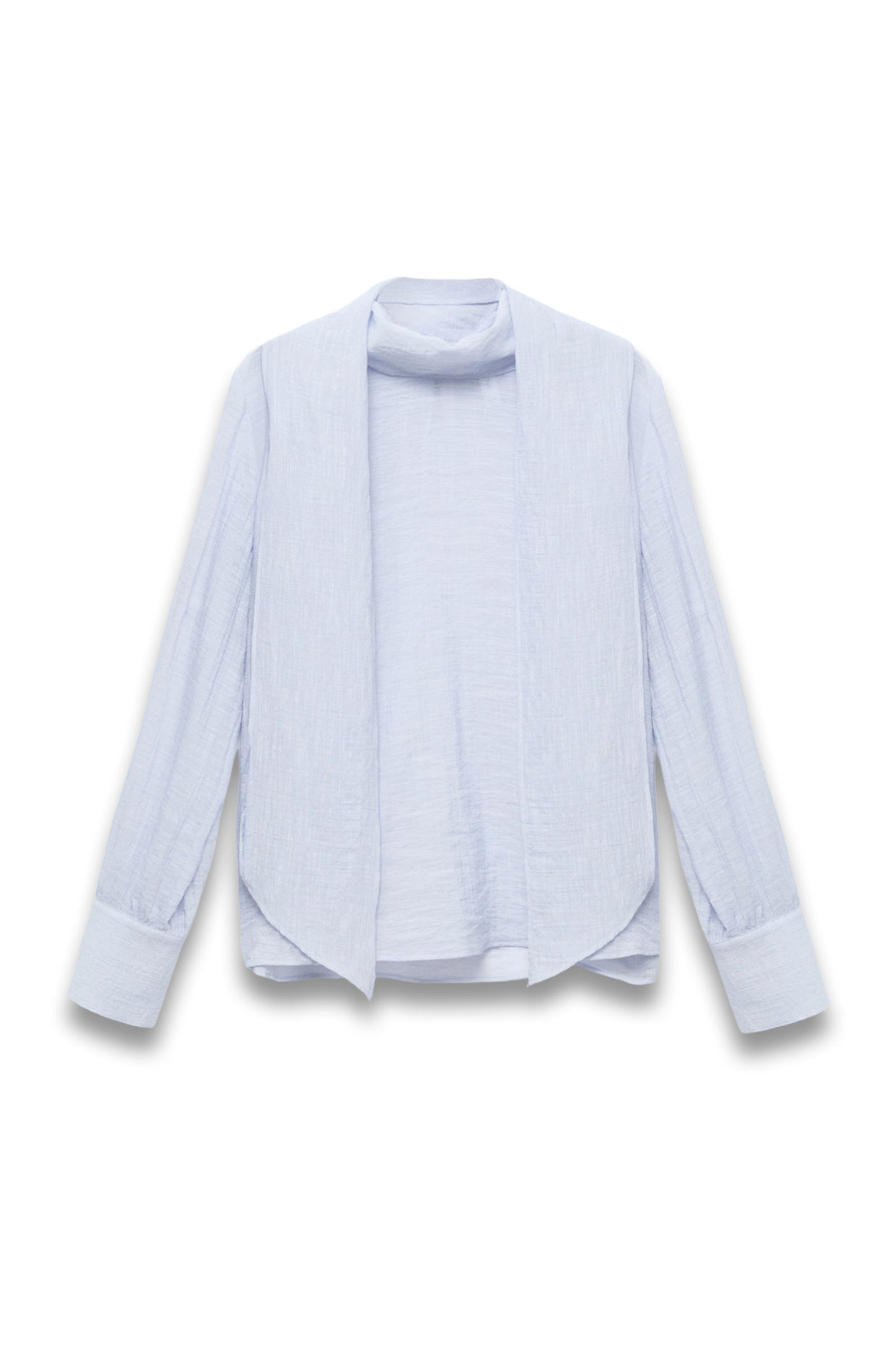Textured Blouse With Foulard