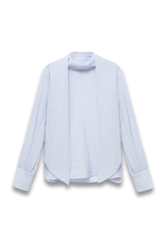 Textured Blouse With Foulard
