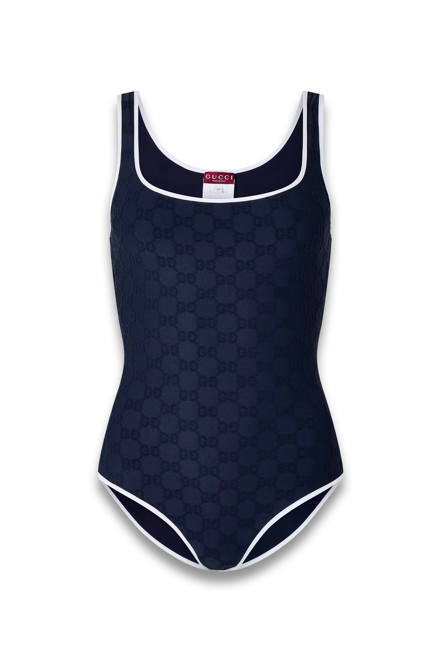 Blue Scoop Neck Swimsuit
