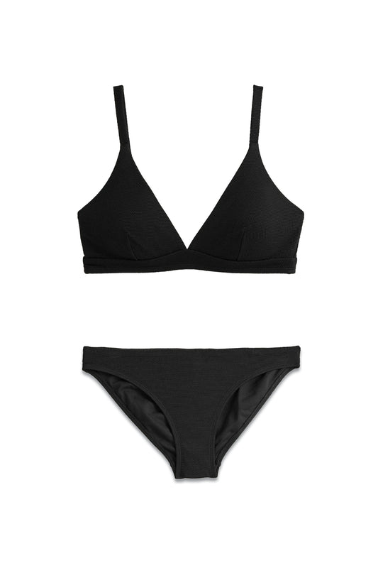 Arezzo V-neck Bikini Top and Classic Texture Bikini Bottoms