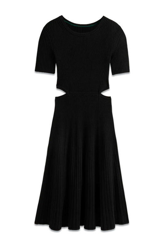 Cut Out Knitted Midi Dress