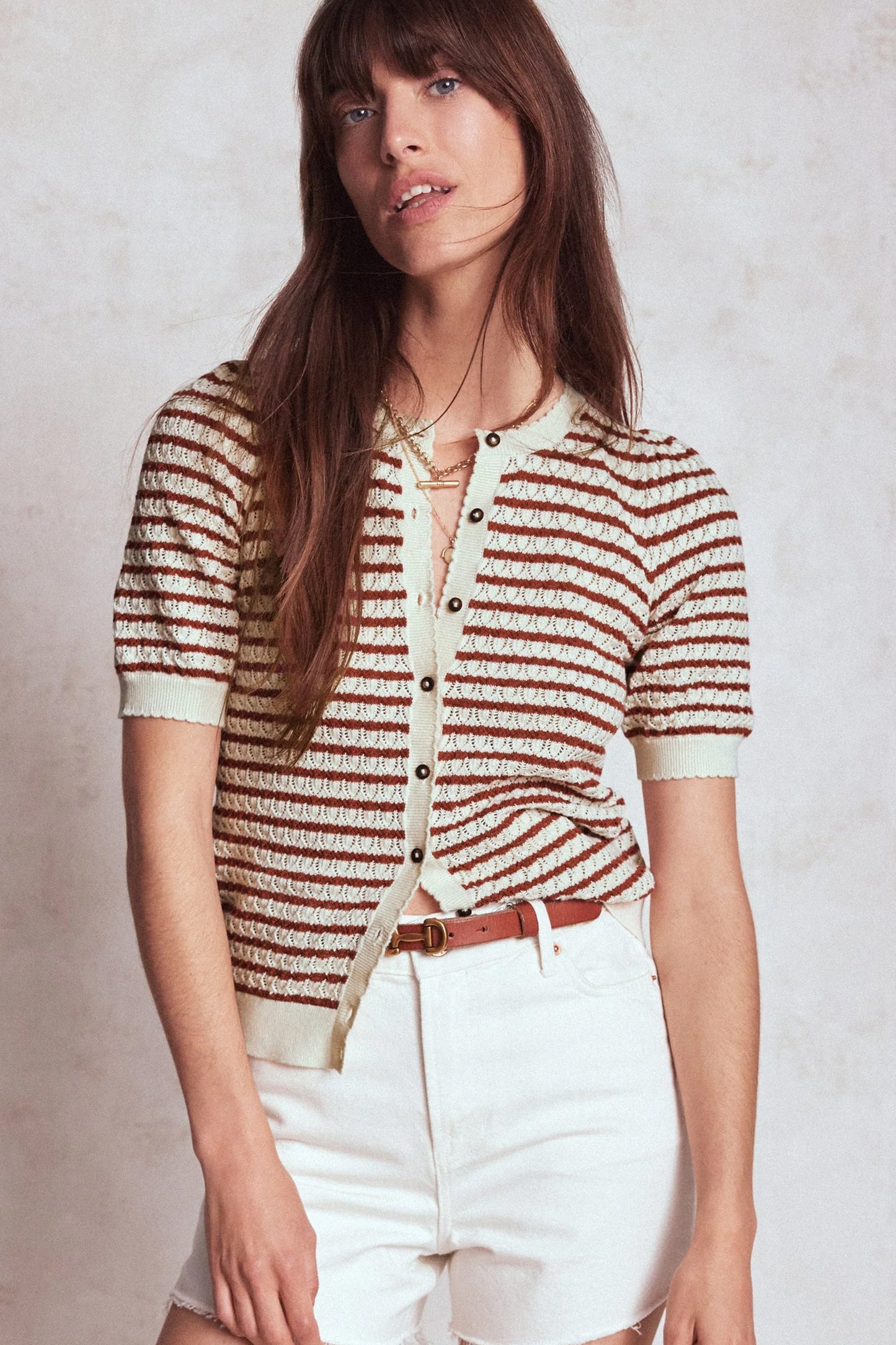 Dot Pointelle Cardigan