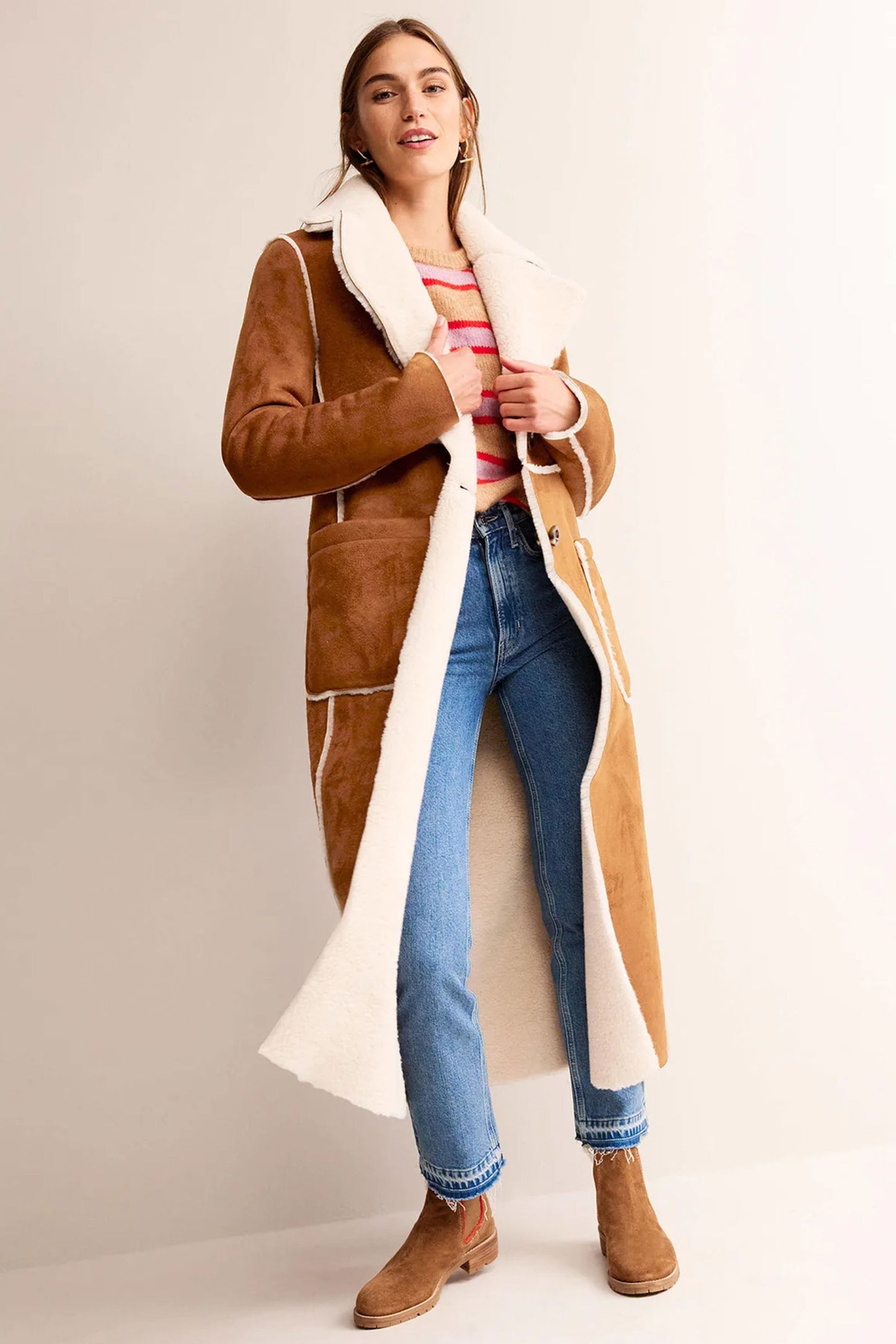 Reversible Faux-Shearling Coat