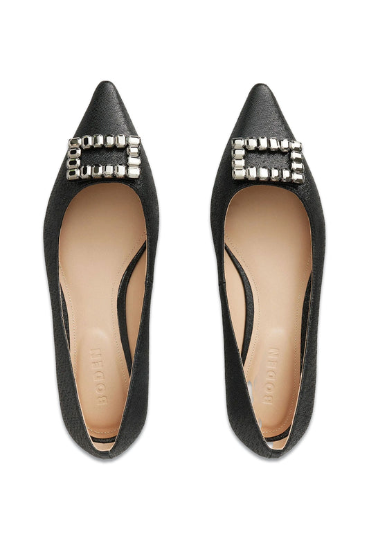 Jewelled-Buckle Flats