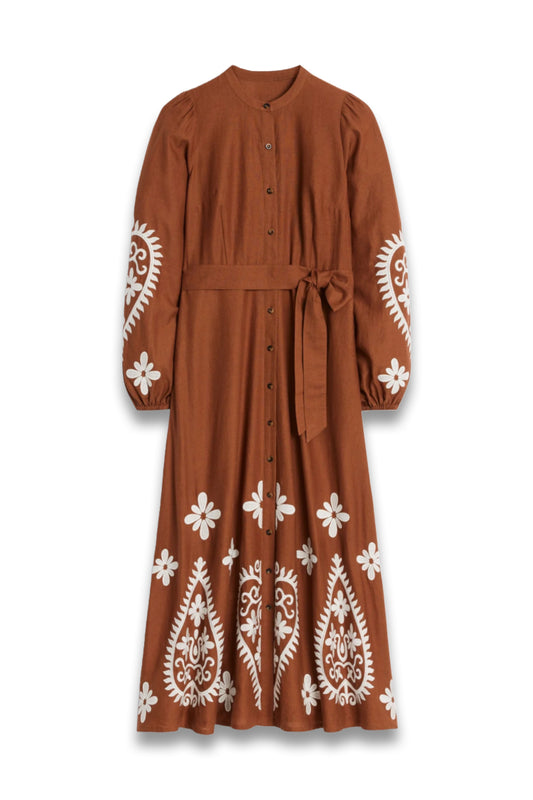 Mae Linen Blend Shirt Dress