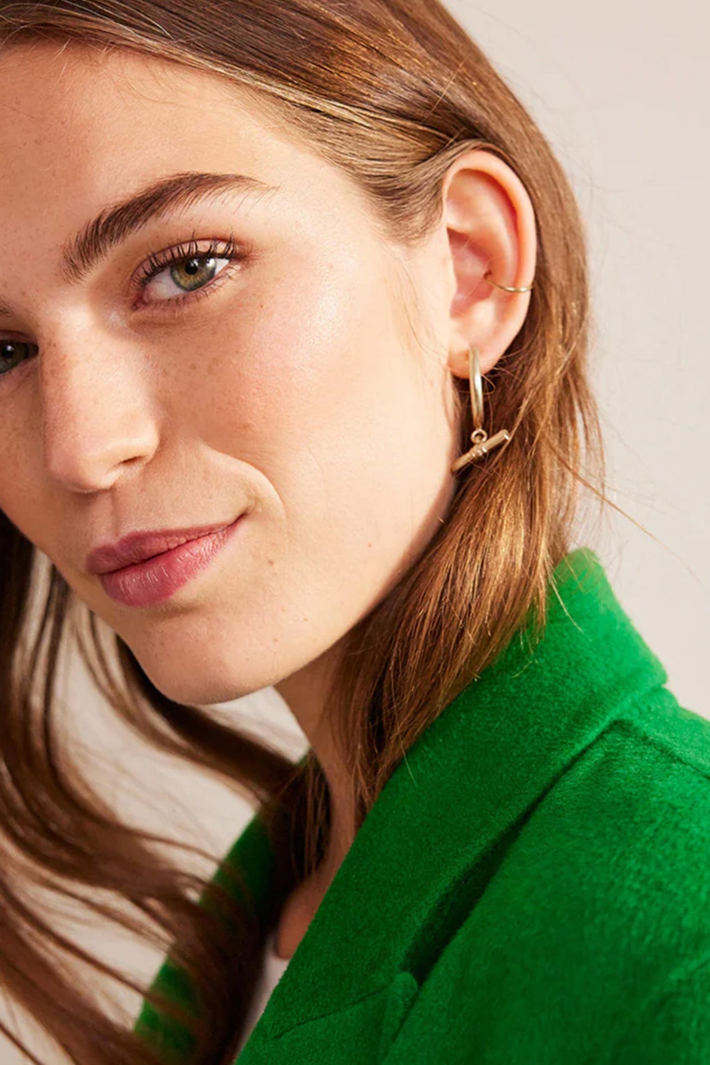 T-Bar Hoop Earrings