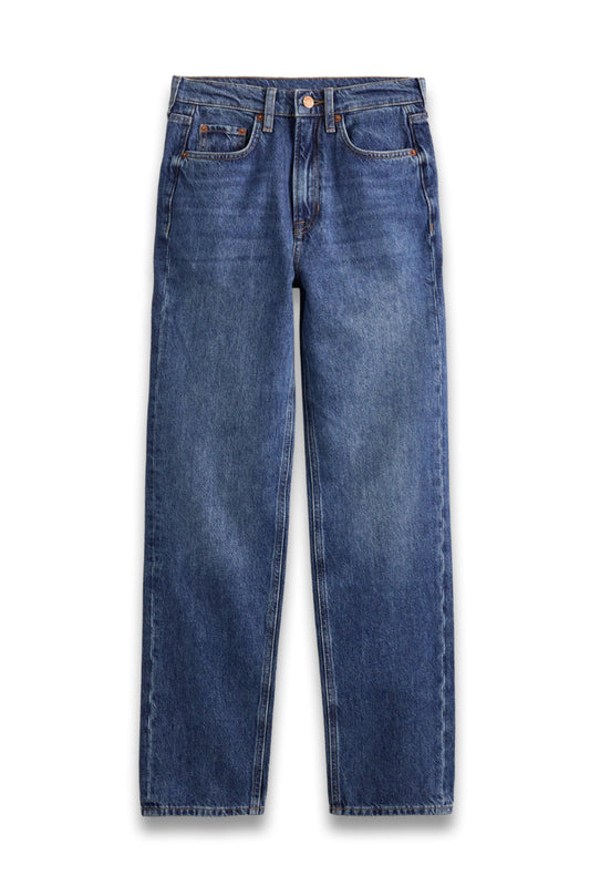 High Rise Rigid Straight Jeans in Mid Vintage