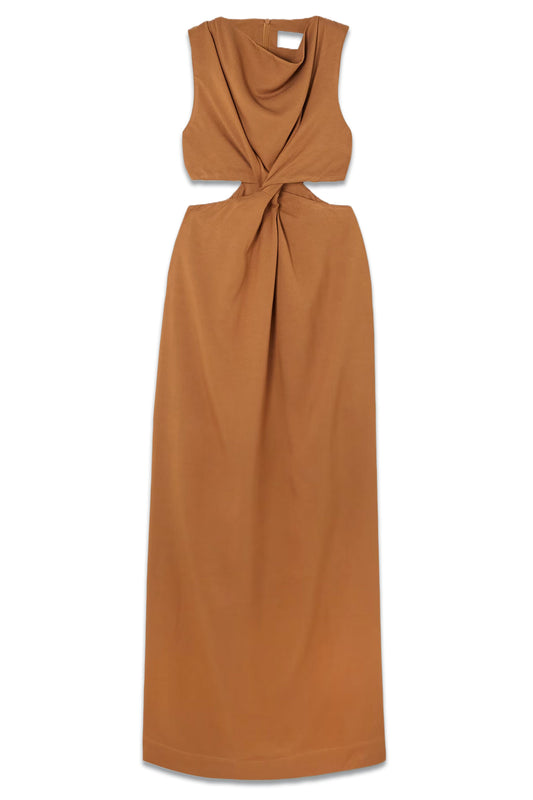 + NET SUSTAIN Ravenna Cutout Twist-front Midi Dress