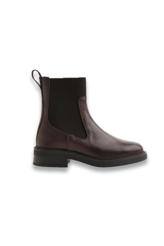 Burgundy Elasticated Chelsea Boot