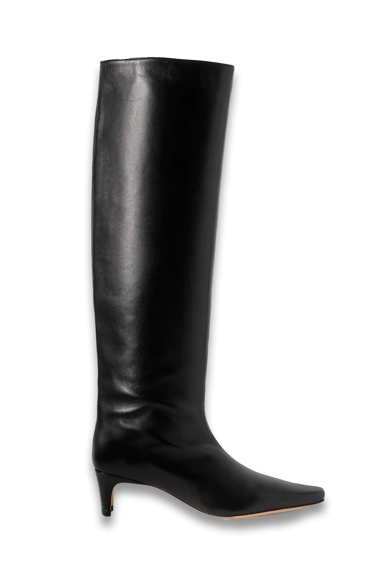 Wally Black Leather Knee Boots