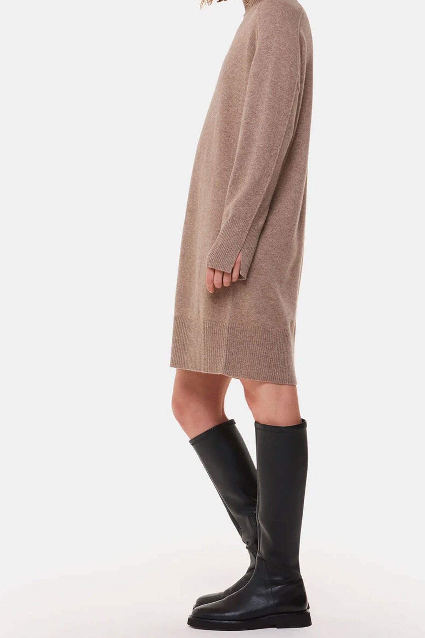 Black Quin Stretch Knee High Boot