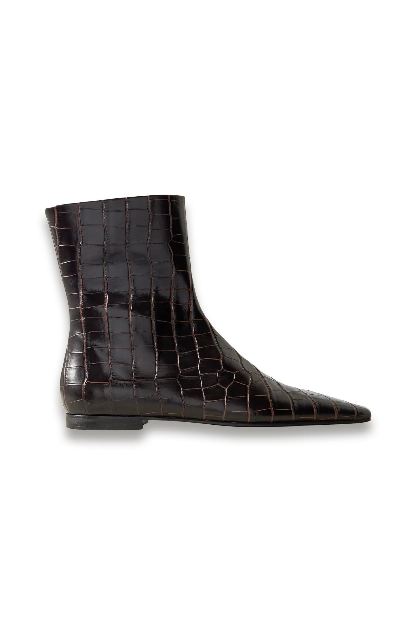 Croc-effect Leather Chelsea Boots