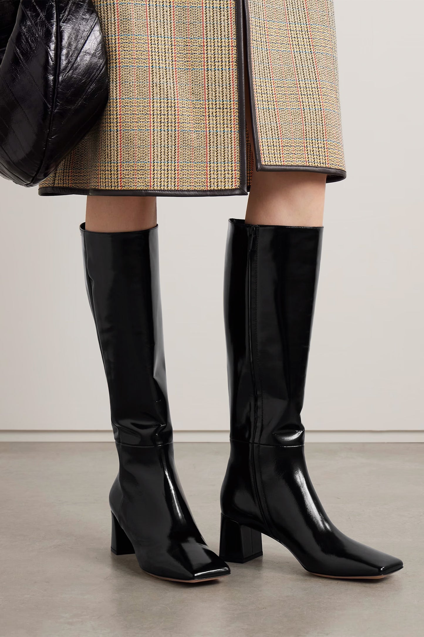 Nuit 55 Patent-leather Knee Boots