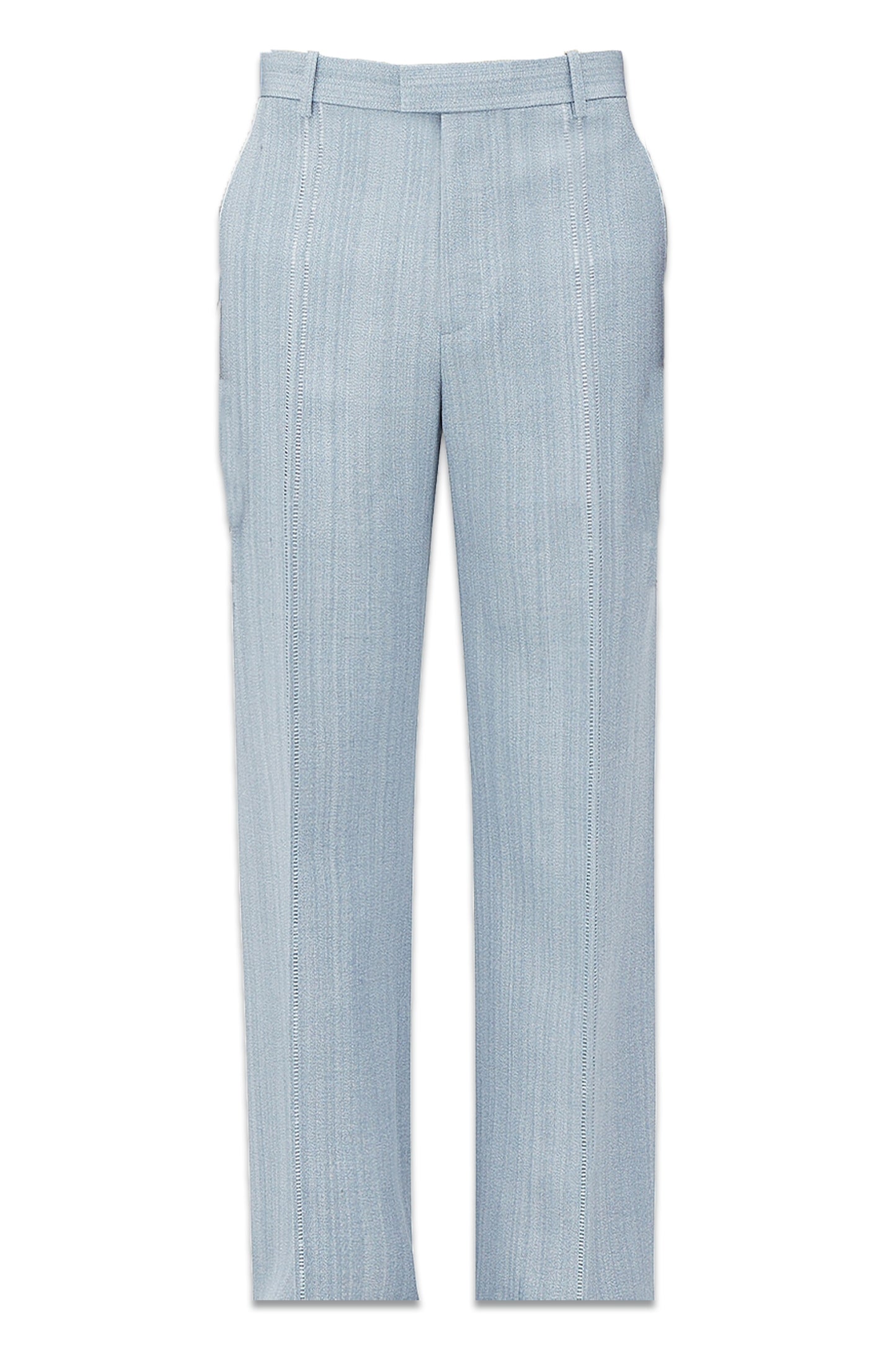 Viscose Silk Trousers With Embroidered Detail