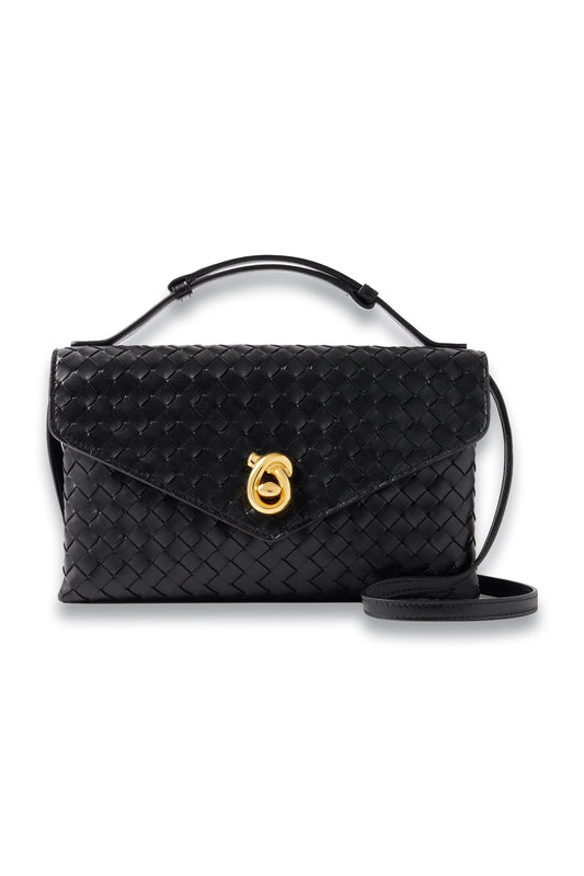 Knot Lock Medium Intrecciato Leather Shoulder Bag