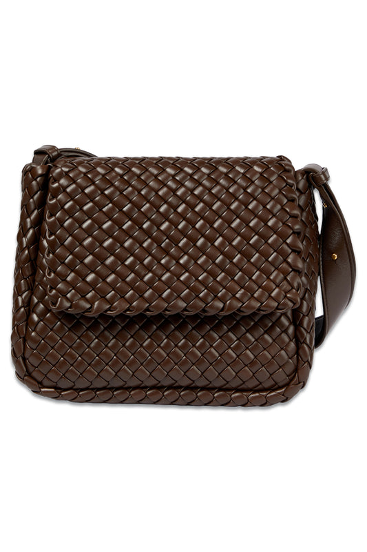 Intrecciato Leather Shoulder Bag