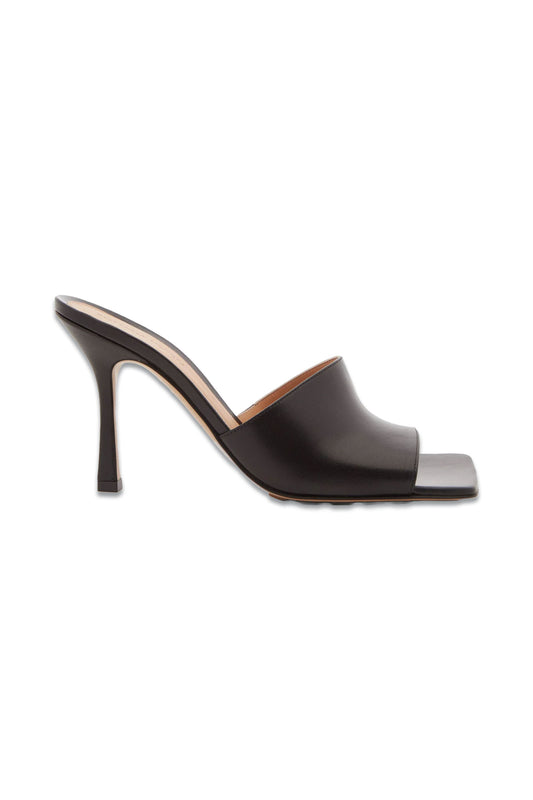Stretch 90 Square-Toe Leather Mules