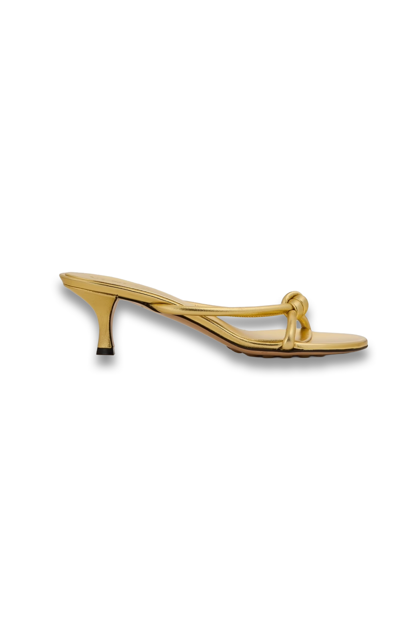 Blink Knotted Metallic Leather Mules