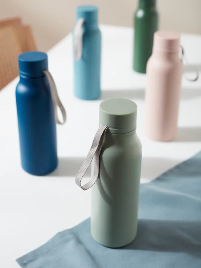 Double Wall Stainless Steel Leak-Proof Drinks Bottle, 500ml, Sage