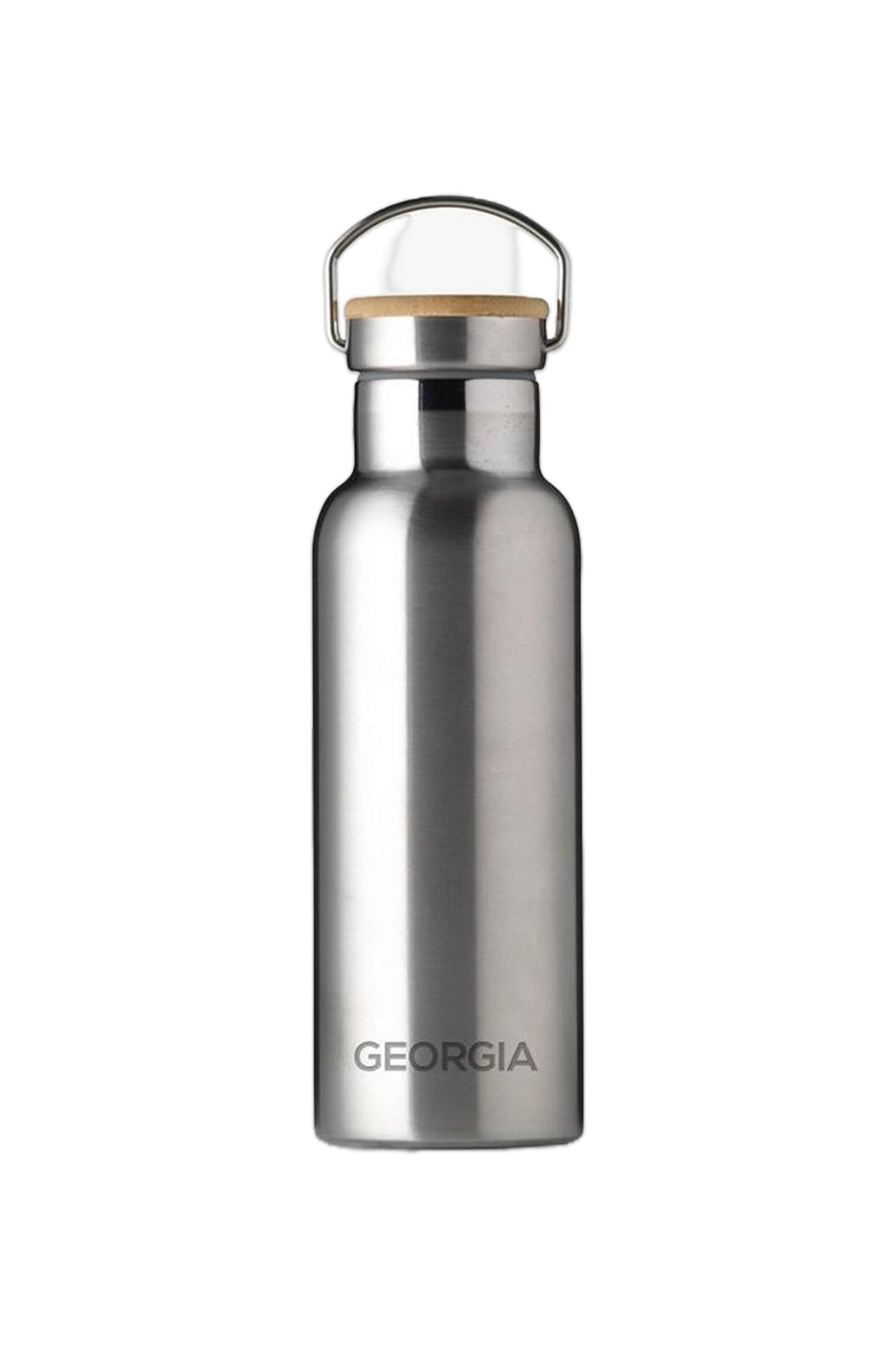 Personalised Stainless Steel & Bamboo Drinks Bottle