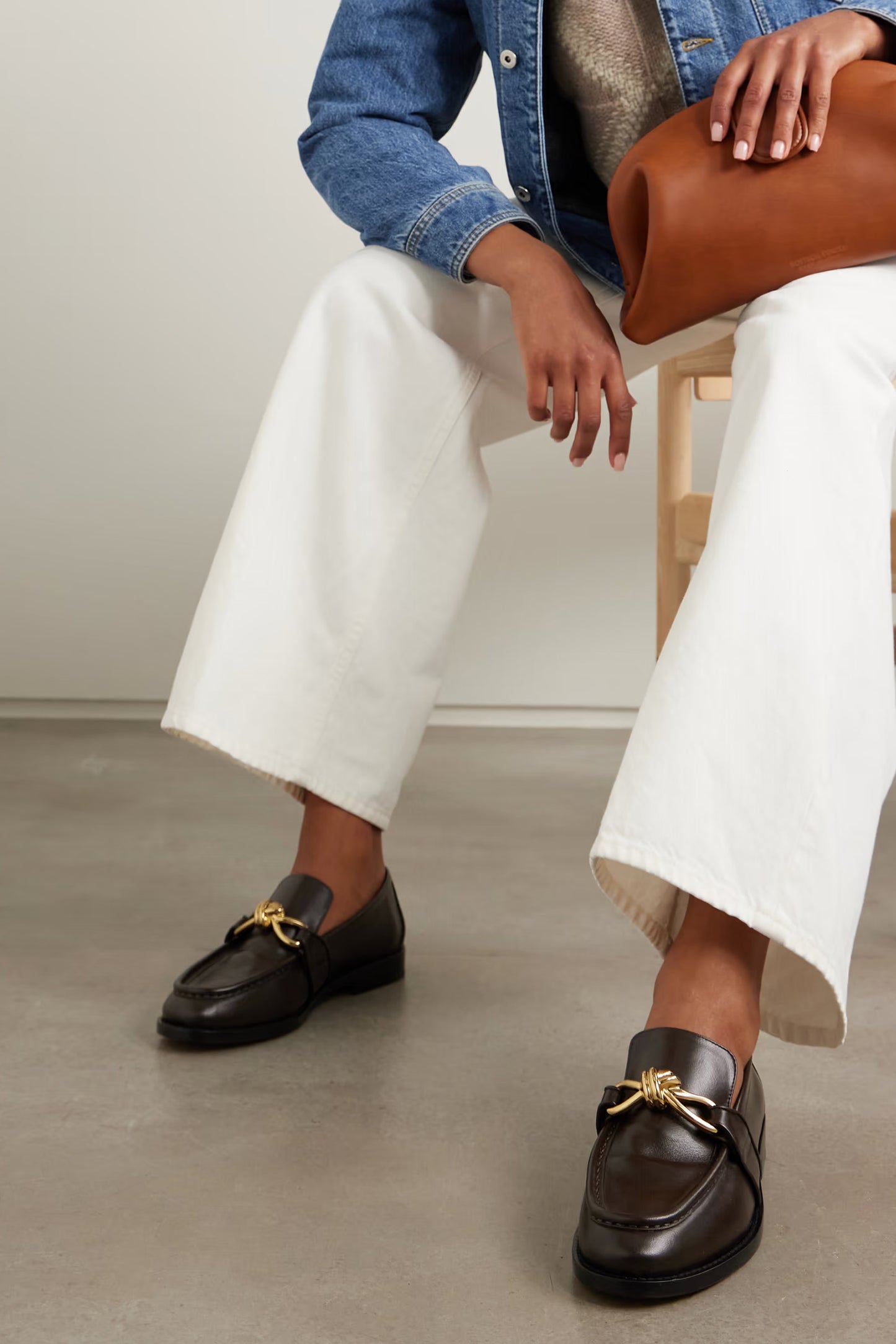 Bottega Veneta Astaire embellished leather loafers