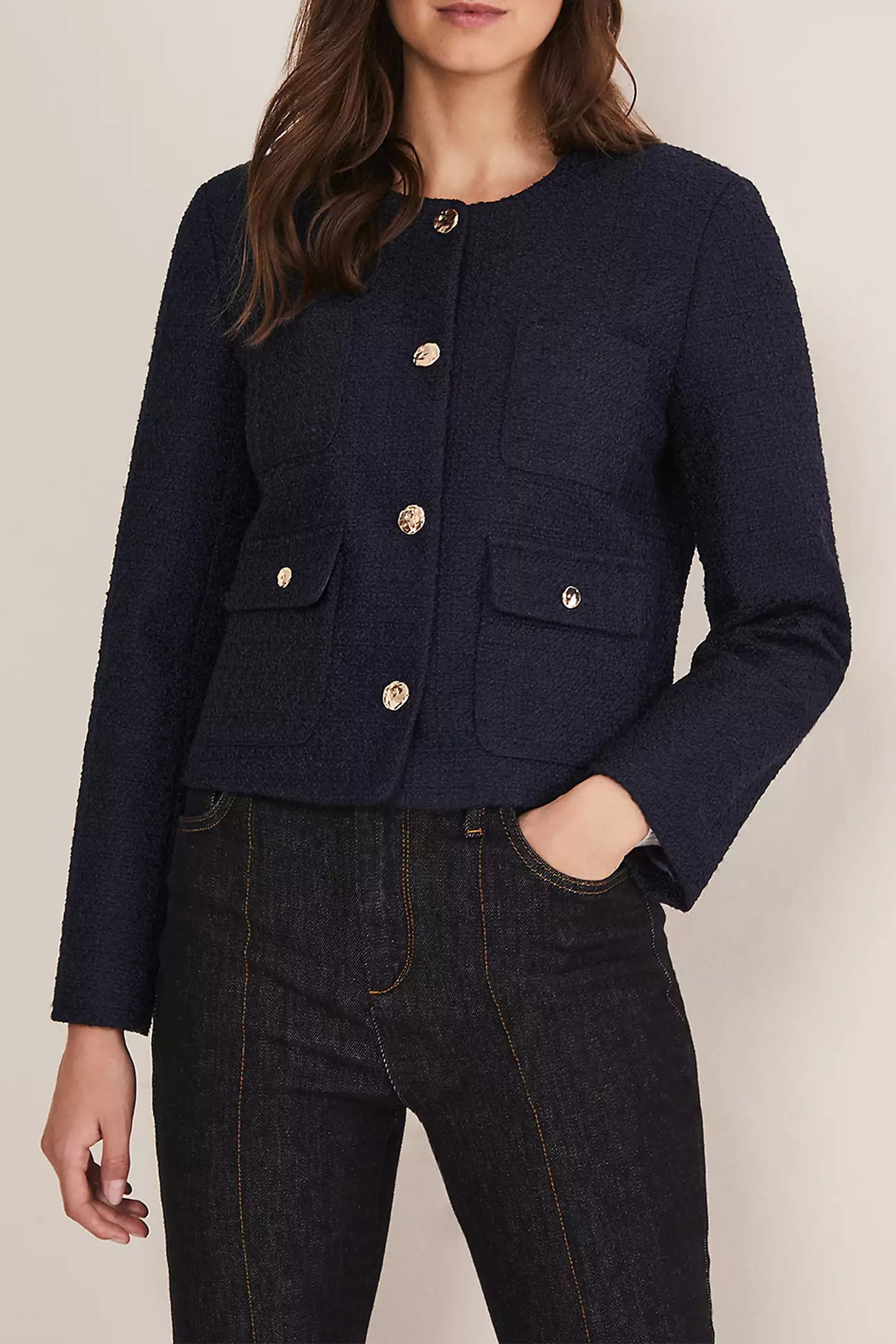 Ripley Tweed Jacket, Navy