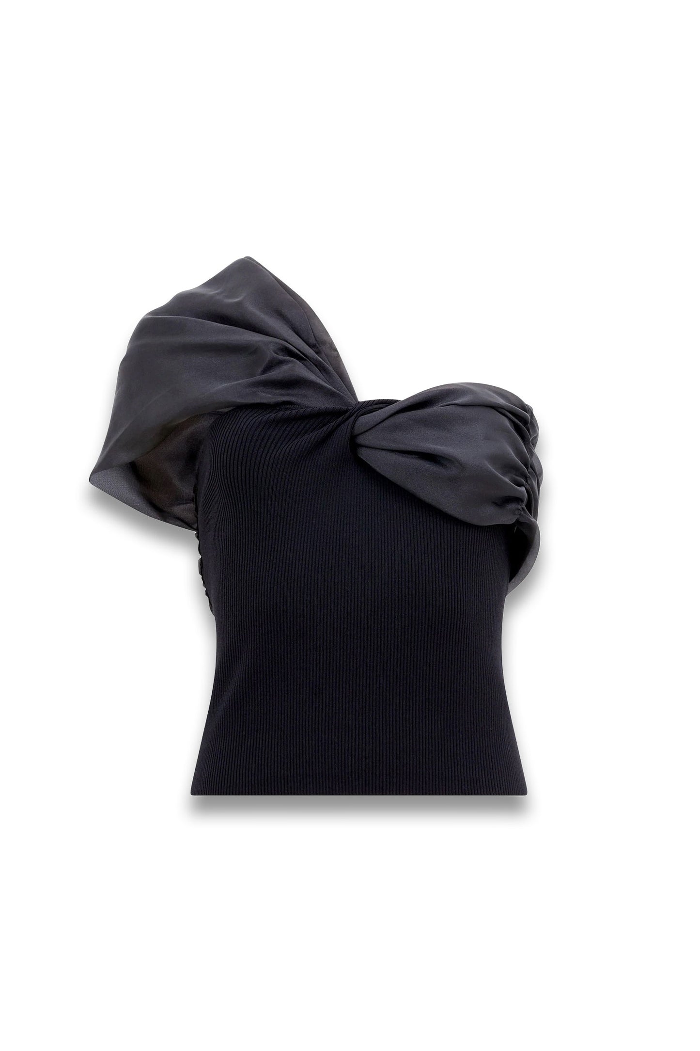 Noelani Asymmetrical Organza Off Shoulder Top