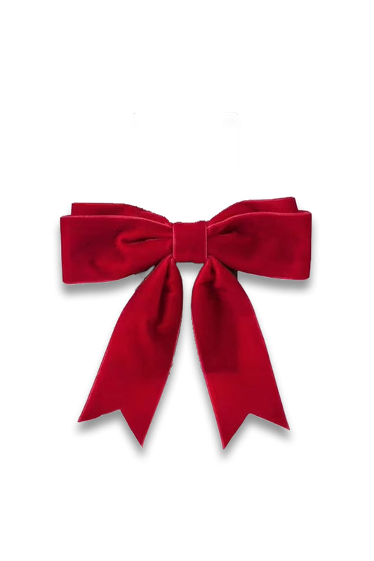Sugar & Spice Velvet Gift Bow, Red