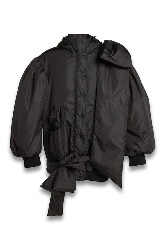 Oversized Shoulder Bow Bomber Jacket