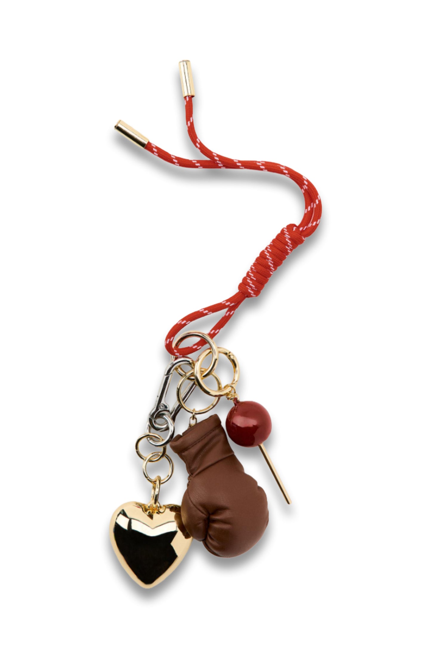 Heart And Glove Multi Charm Keyring