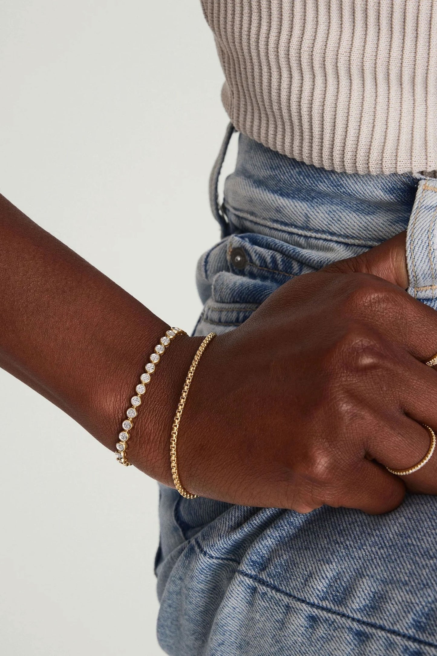 Micro-Pavé Diamond Rivière Bracelet