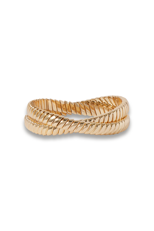 The Double Cobra Gold-tone Bracelet