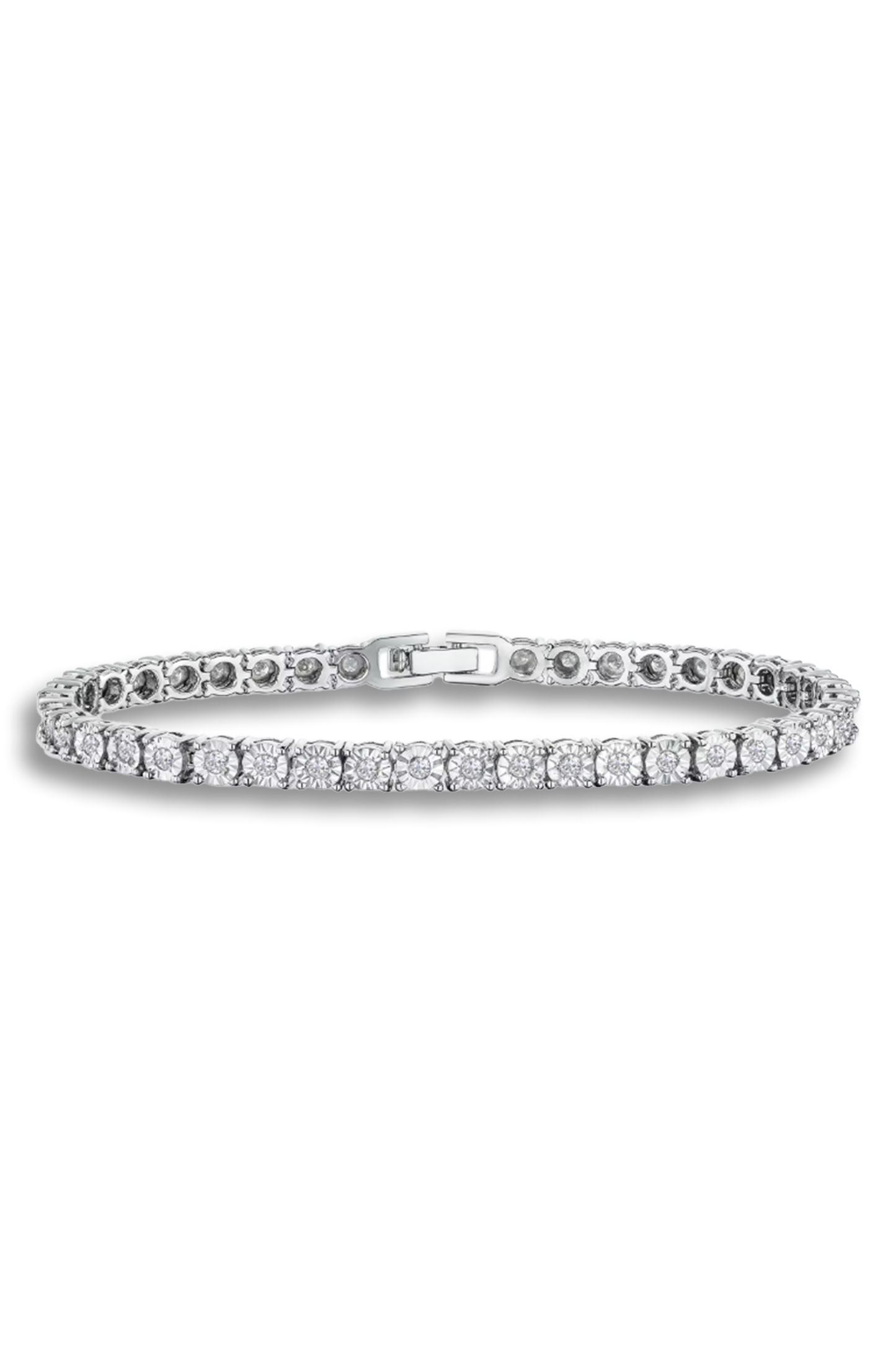 Silver Diamond Set 1.00ct Tennis Bracelet