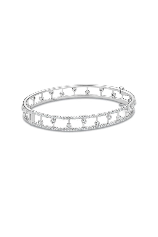 Dewdrop Bangle In White Gold