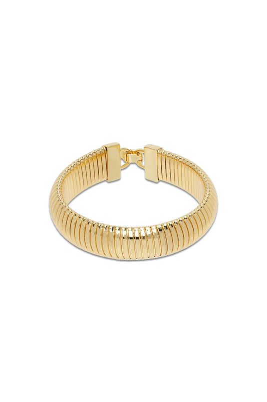 Gold Coil Chain Bracelet