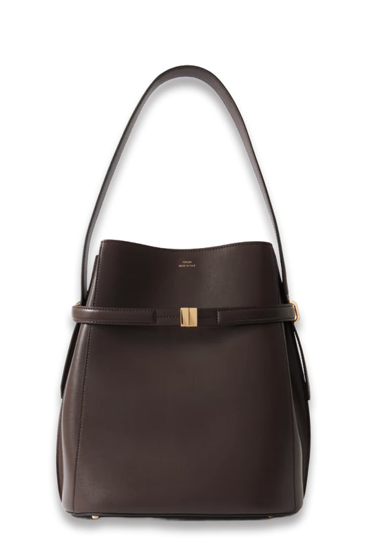 Belted Leather Tote