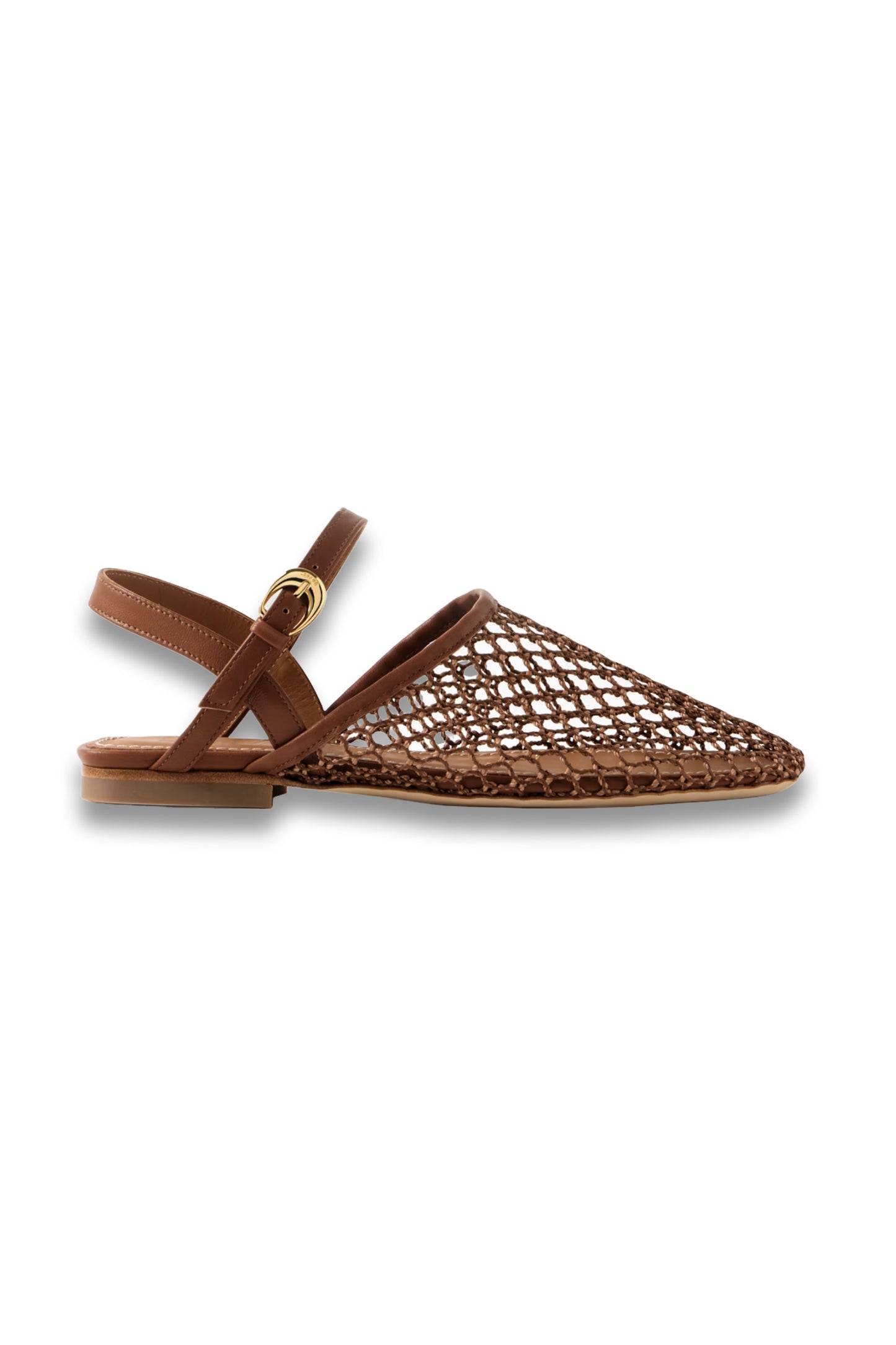 Rete Crocheted and Leather Sandals