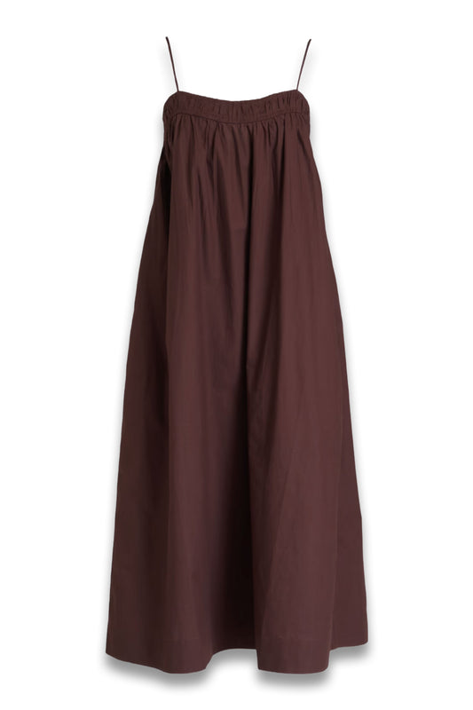 Gathered Cotton-poplin Midi Dress