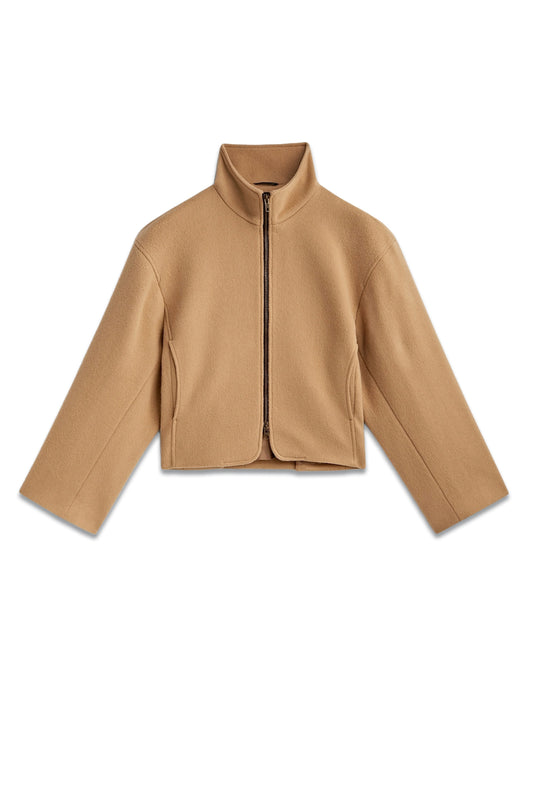 Comfort Fit Wool Blend Jacket With Zip