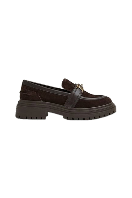 Adina Suede and Leather Cleated Loafers
