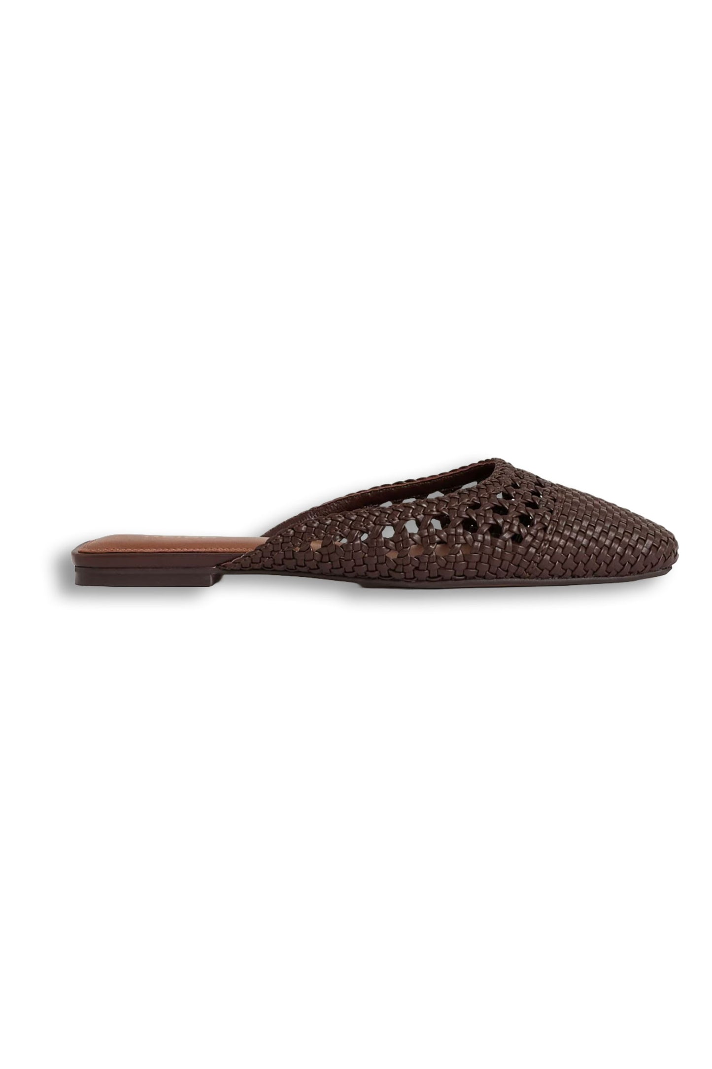 Marta Woven Slip-On Mules in Chocolate