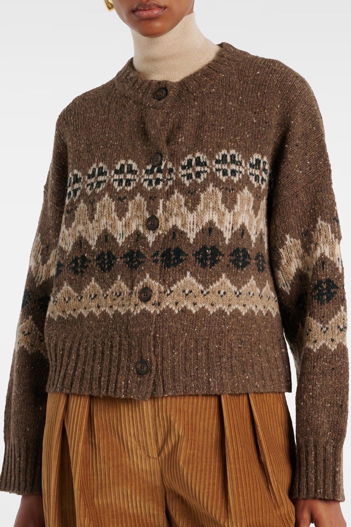 Cammie Fair Isle Wool-blend Cardigan