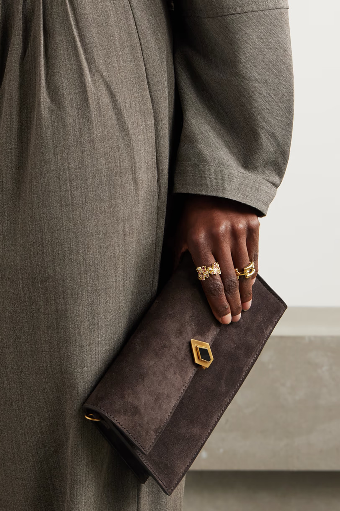 Parallel 22 Small Suede Shoulder Bag
