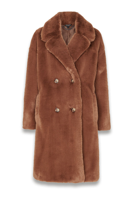 Brown Teddy Faux Fur Coat