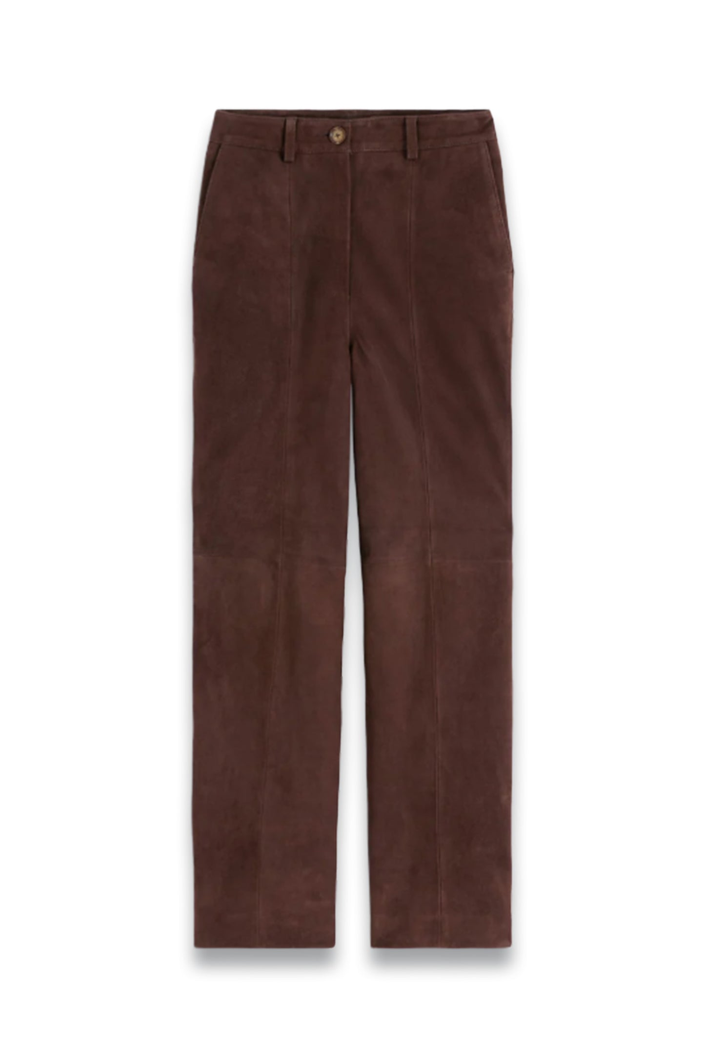 Suede Straight Leg Trousers