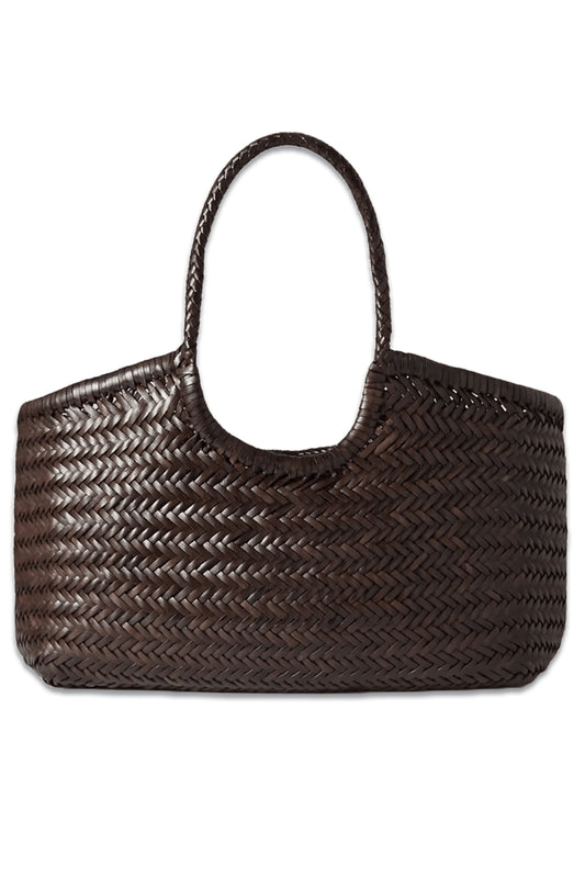Nantucket Big Woven Leather Tote