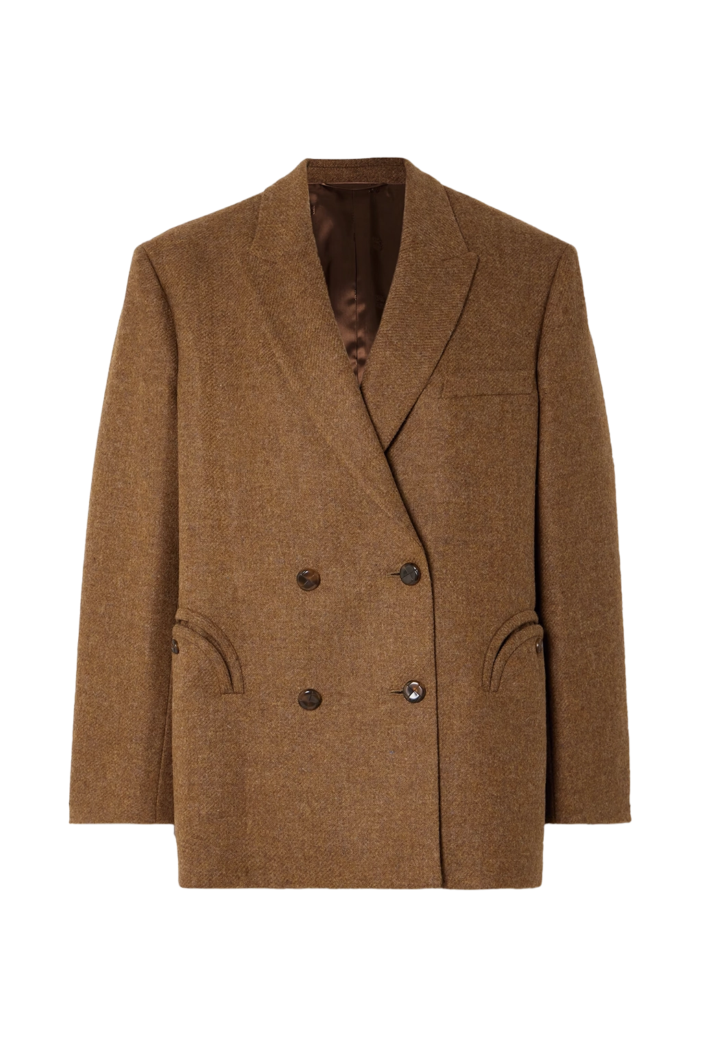 Nightbreak oversized double-breasted wool-tweed blazer