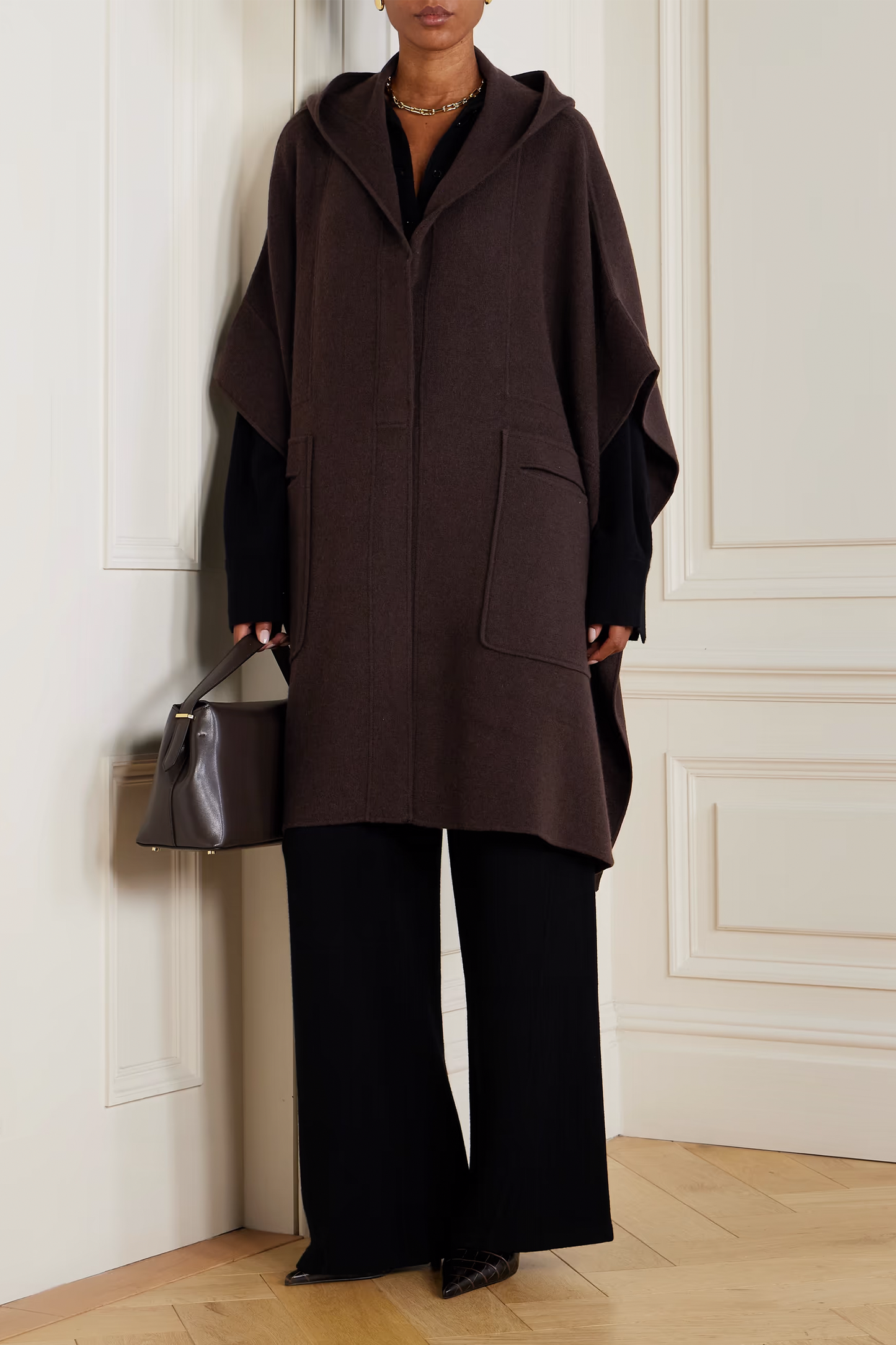 Hooded Wool and Cashmere-blend Cape